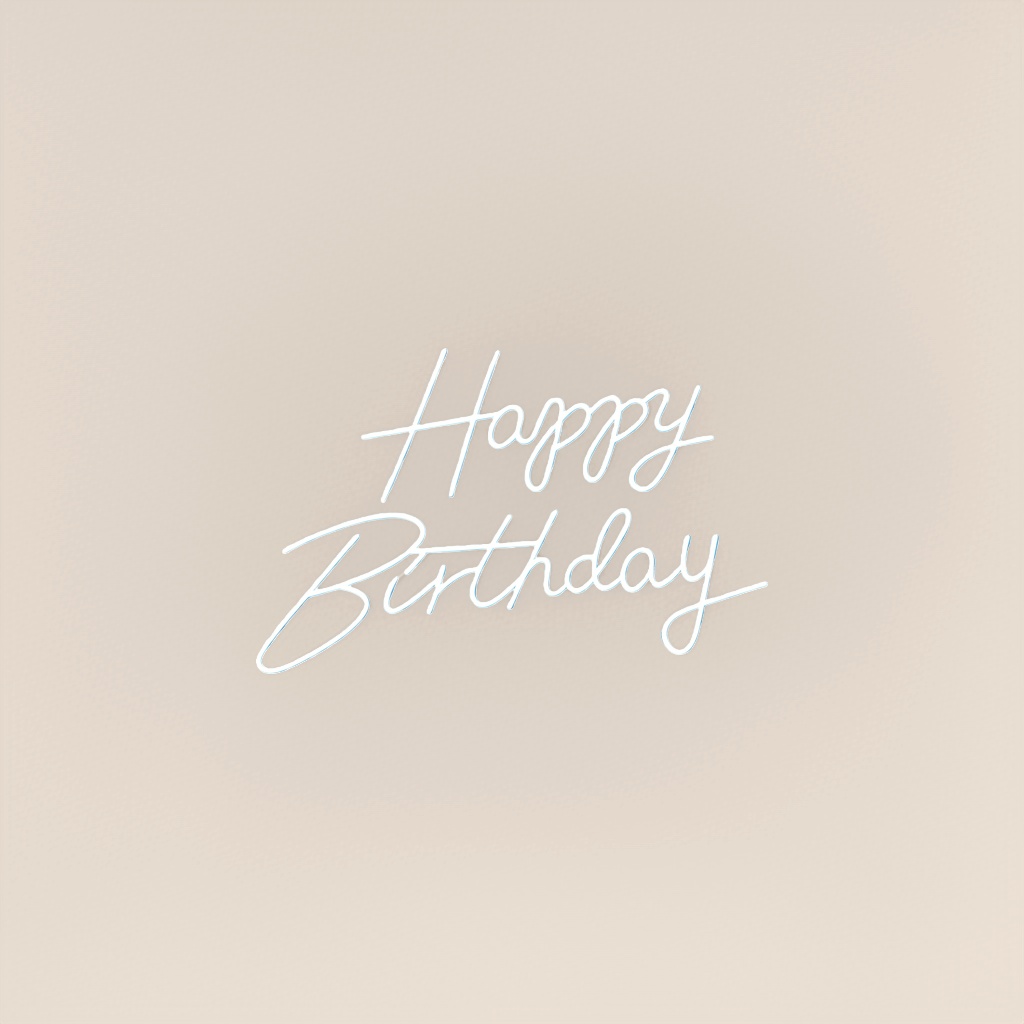 Неоновая вывеска Happy Birthday, синяя оптом из Китая — фотография 3