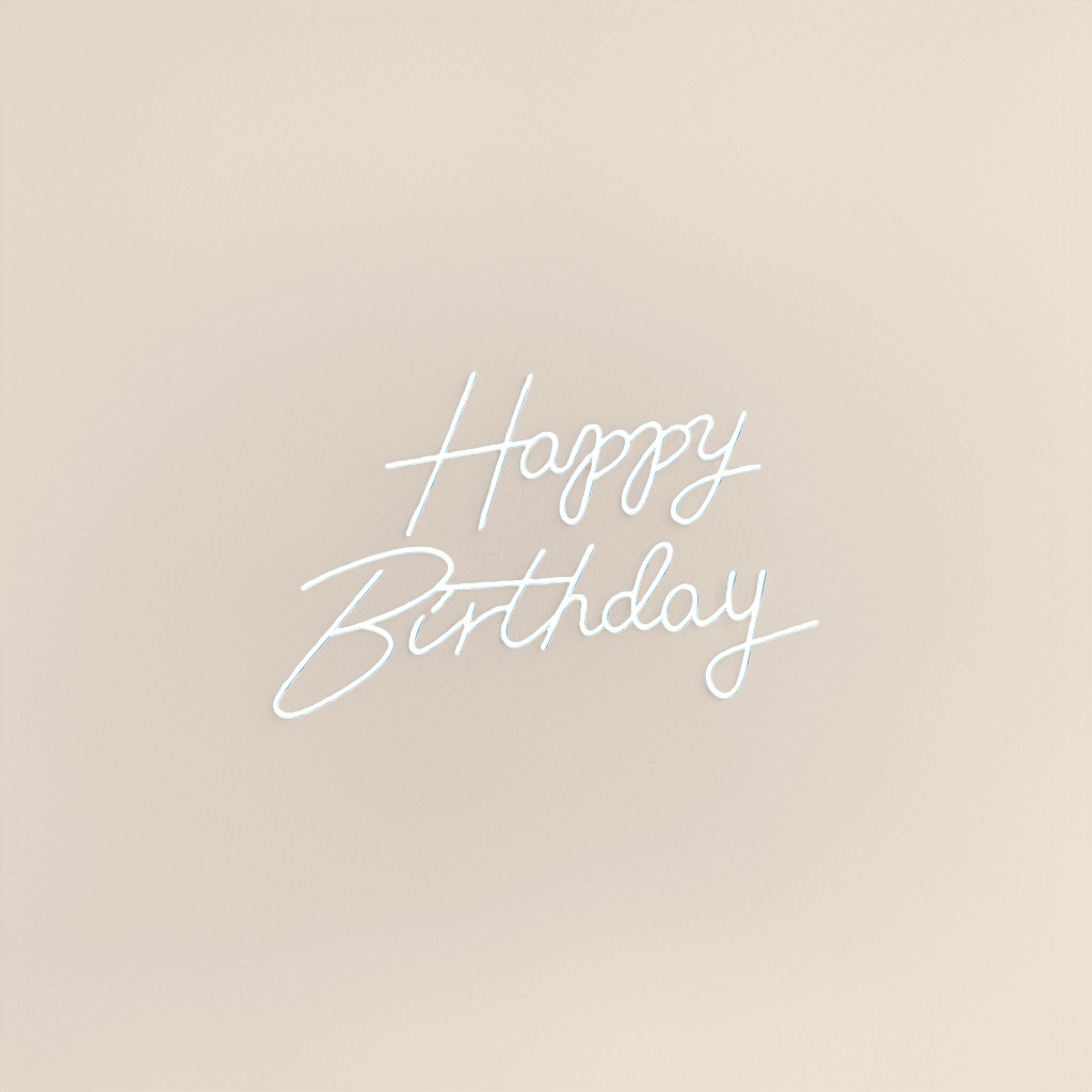 Неоновая вывеска Happy Birthday, синяя оптом из Китая — фотография 4