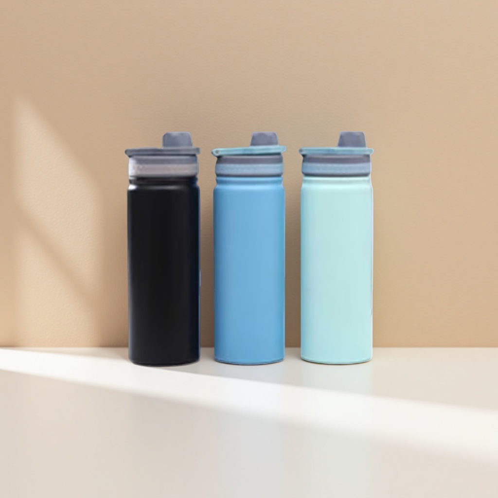 Термокружка трёхцветная, сталь 304 оптом из Китая — фотография 4