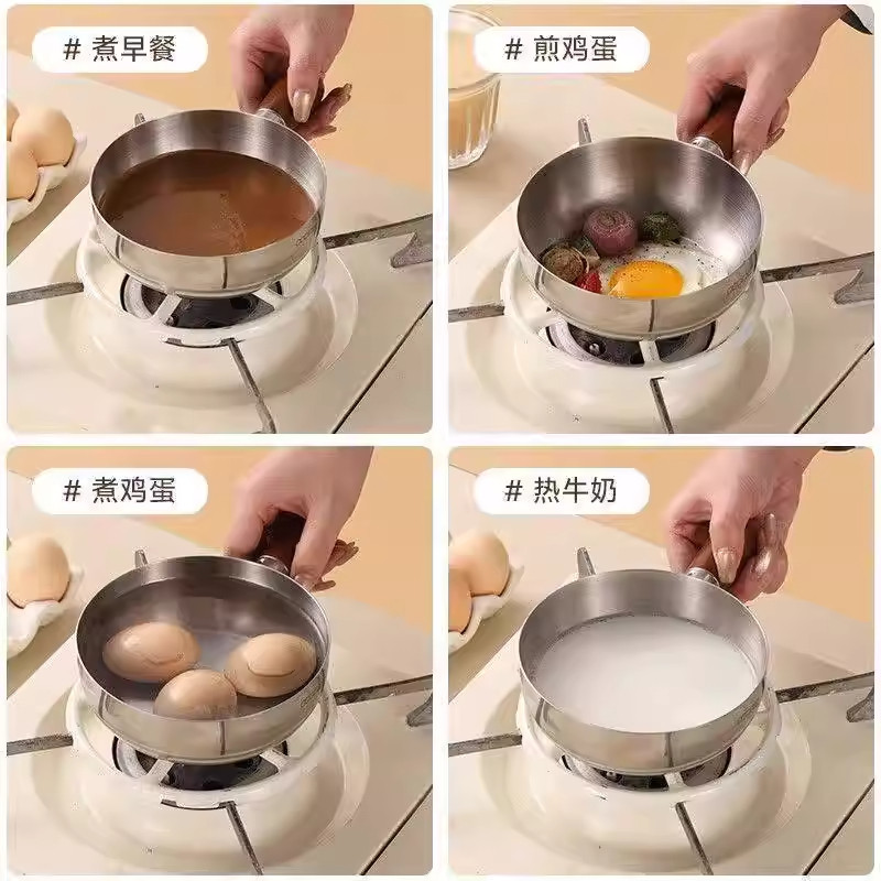 Ковш из нержавеющей стали с деревянной ручкой оптом из Китая — фотография 4