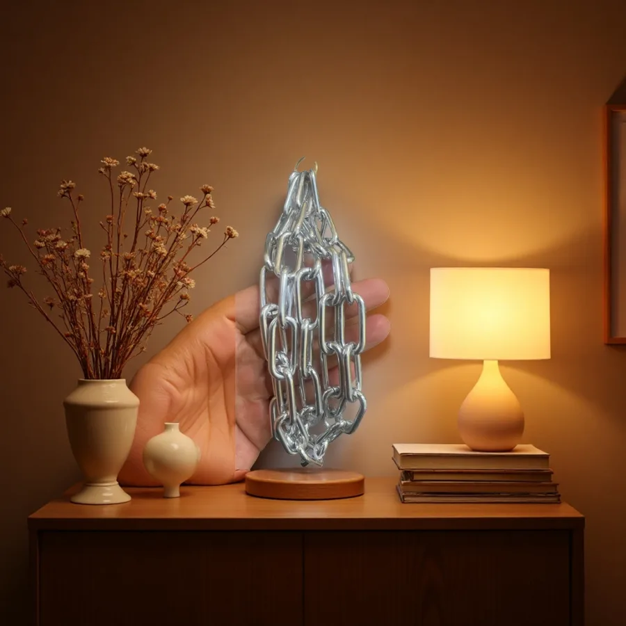 Цепочка металлическая серебристая оптом из Китая — фотография 2