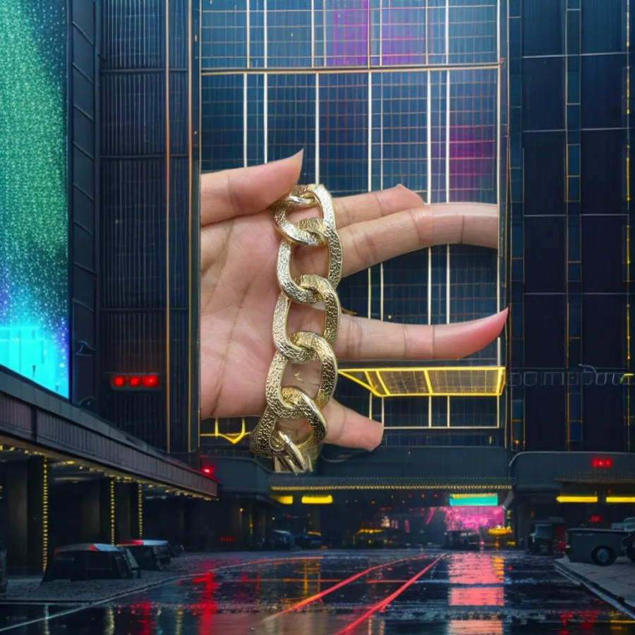 Браслет-цепочка золотистый оптом из Китая — фотография 2