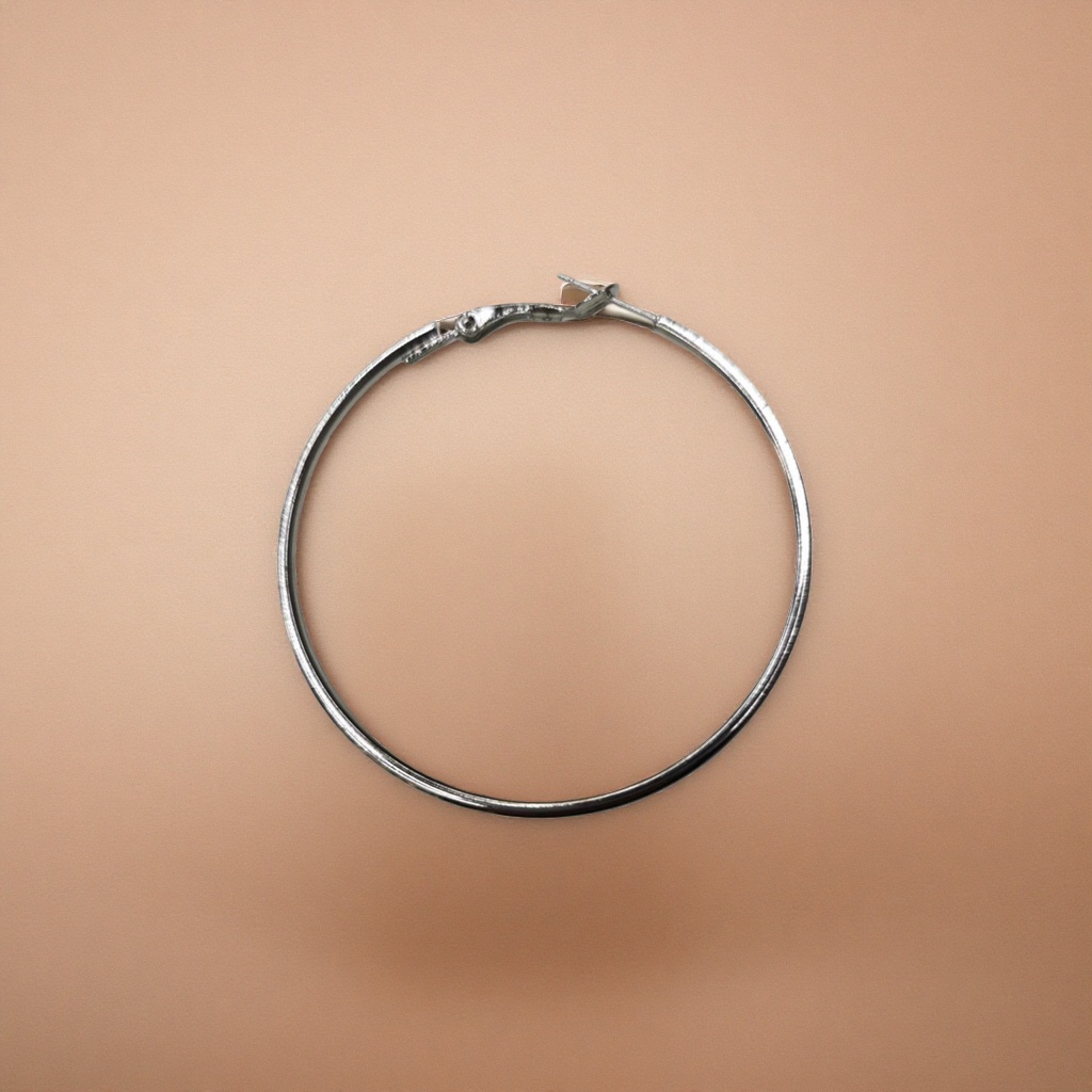 Серьги-кольца серебристые оптом из Китая — фотография 5