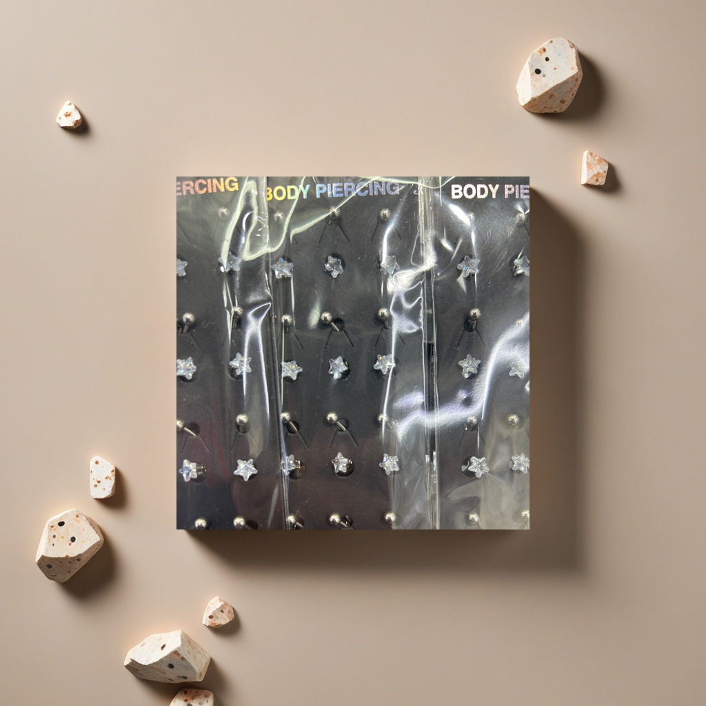 Серьги-пусеты со звёздочками оптом из Китая — фотография 4