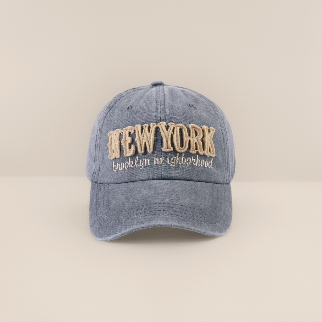 Бейсболка чёрная с вышивкой NEW YORK Brooklyn оптом из Китая — фотография 5