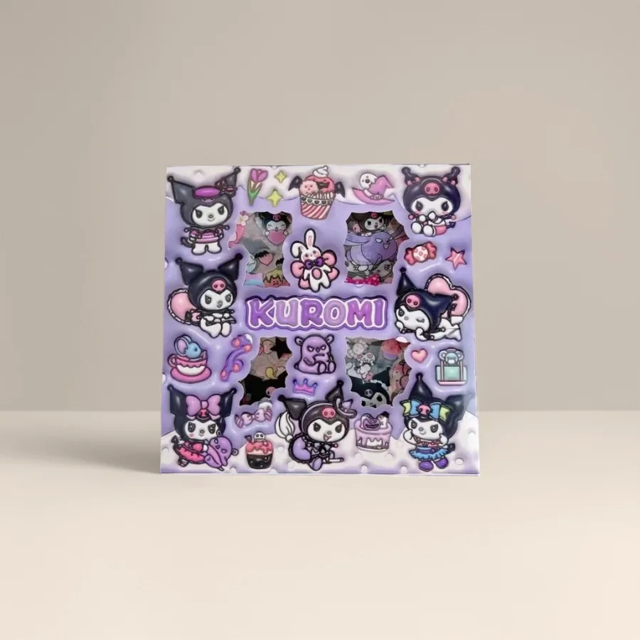 Коробка с наклейками Kuromi оптом из Китая — фотография 2