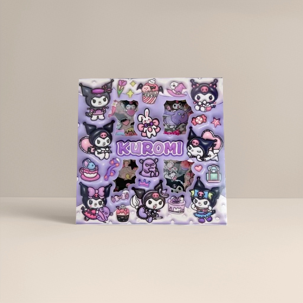 Коробка с наклейками Kuromi оптом из Китая — фотография 3