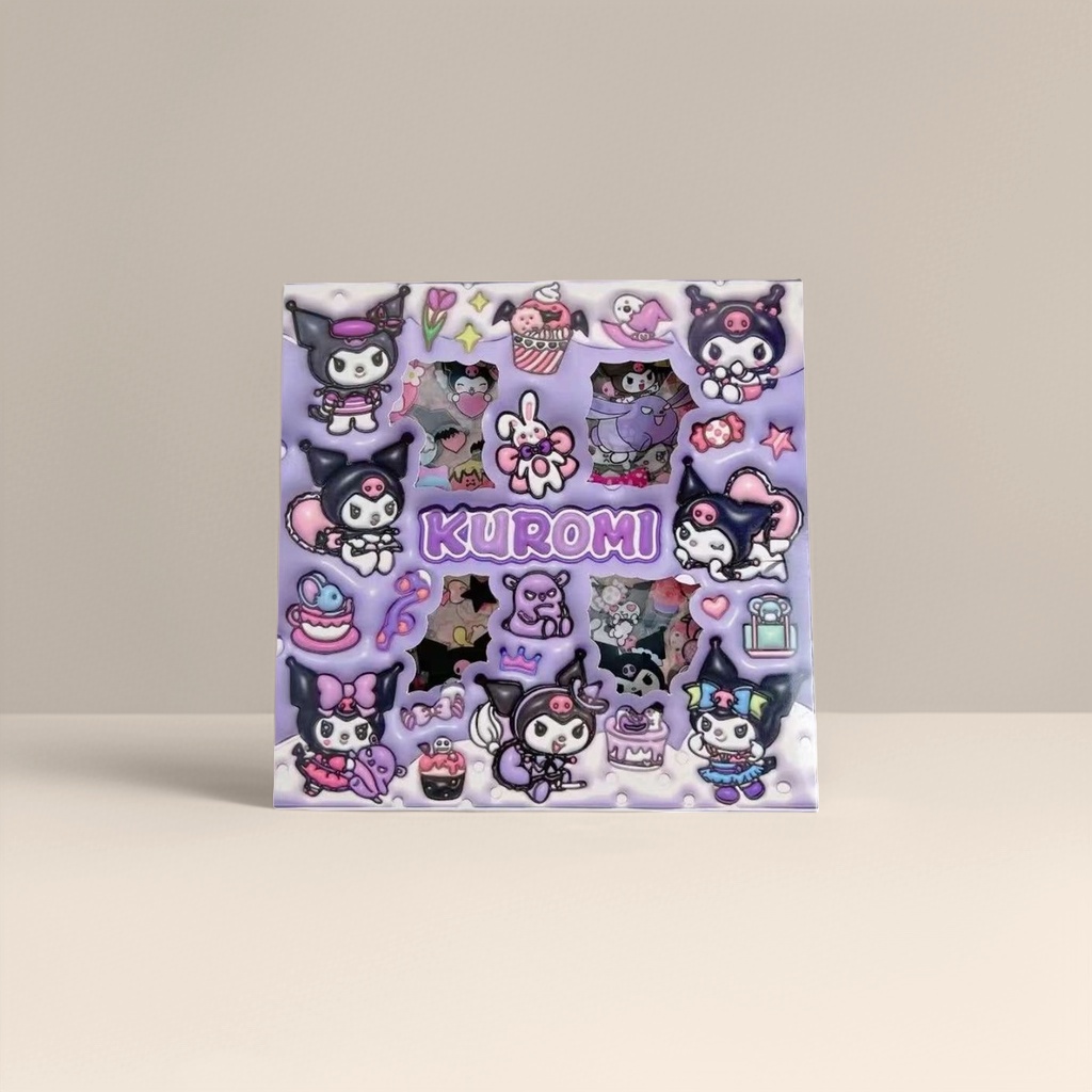 Коробка с наклейками Kuromi оптом из Китая — фотография 4