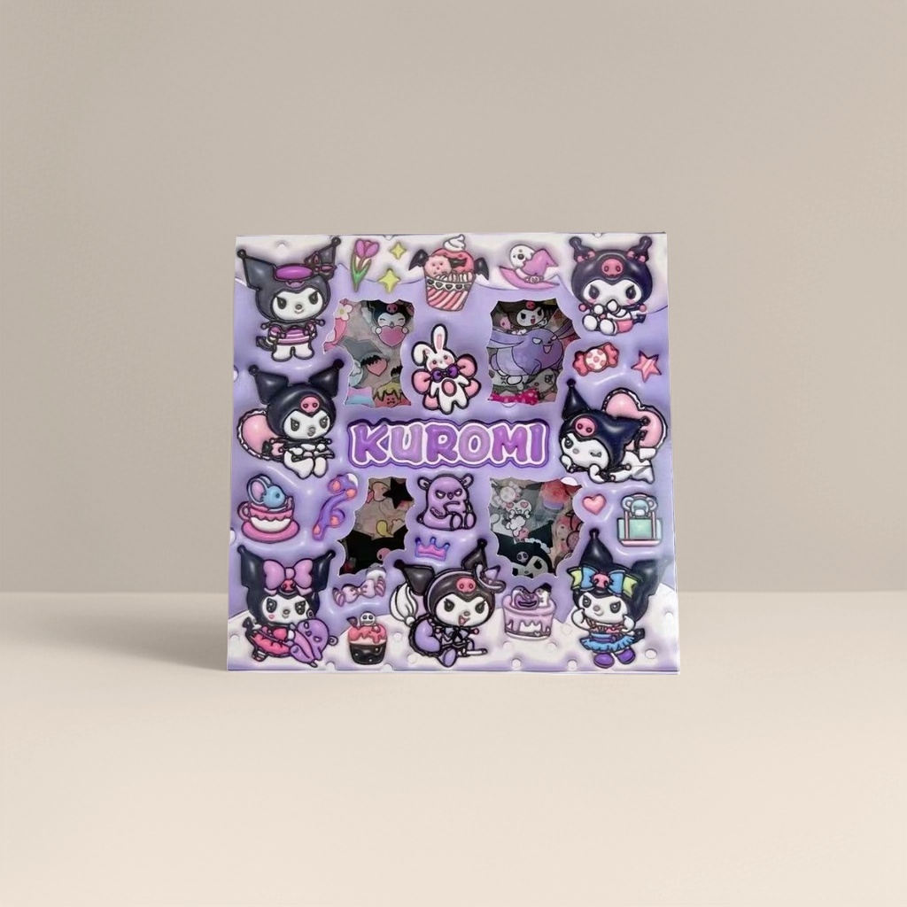 Коробка с наклейками Kuromi оптом из Китая — фотография 5