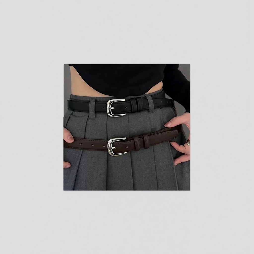 Ремень мужской чёрно-коричневый кожаный оптом из Китая — фотография 5