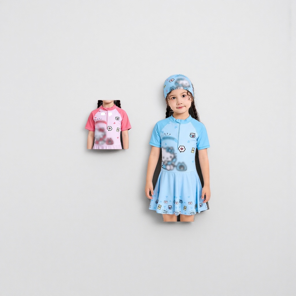 Детский купальник Hello Kitty хлопковый оптом из Китая — фотография 3