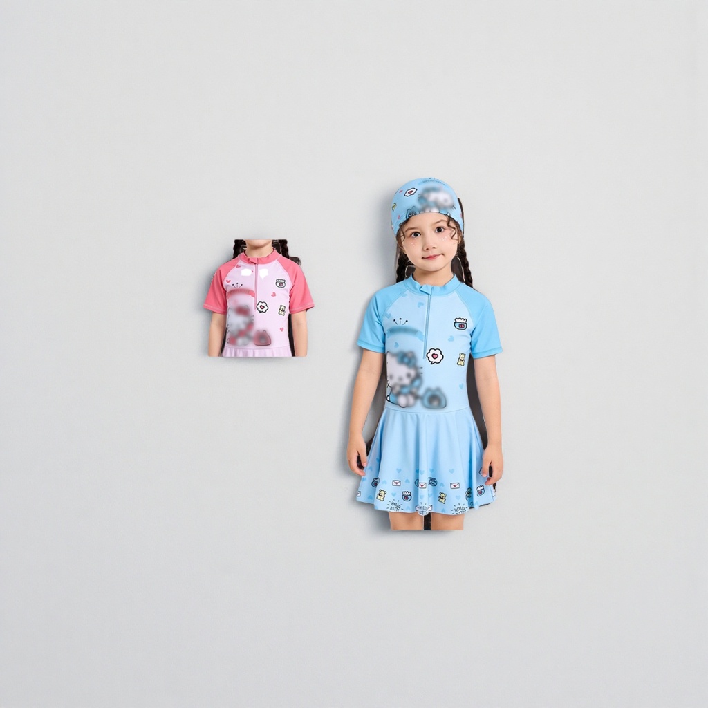 Детский купальник Hello Kitty хлопковый оптом из Китая — фотография 4