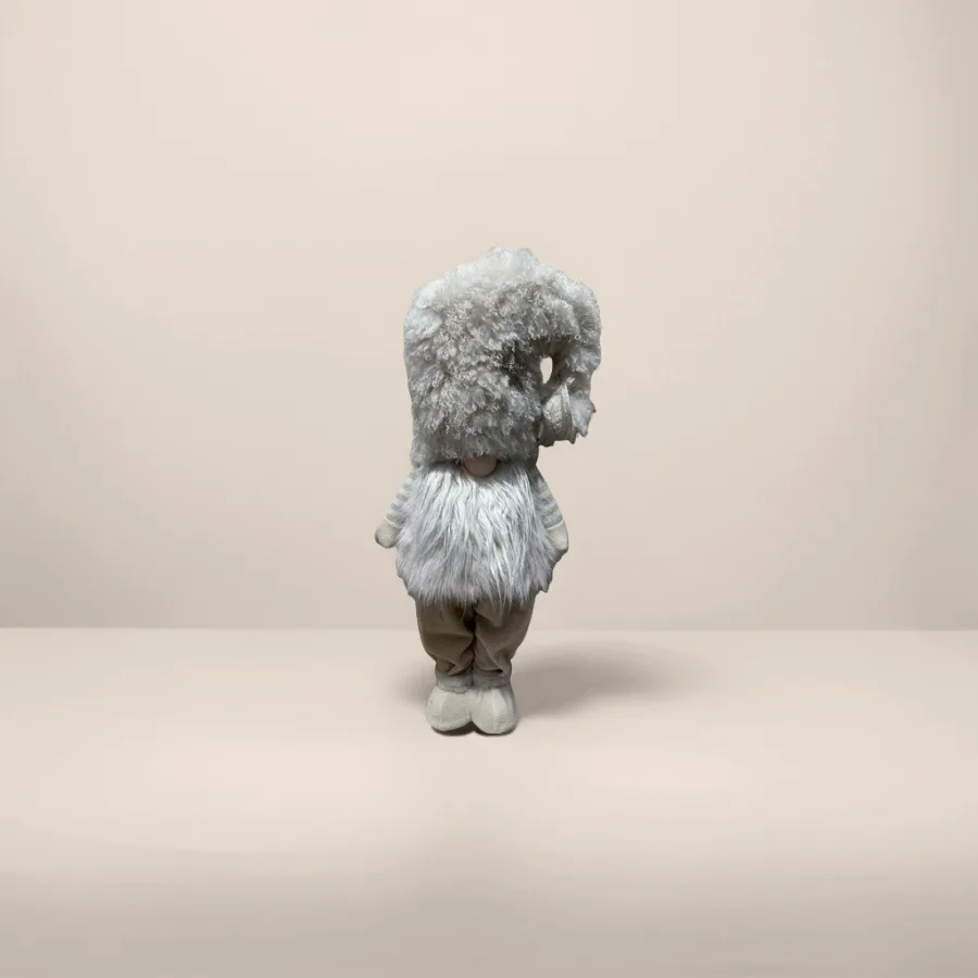 Новогодняя фигурка плюшевая белая оптом из Китая — фотография 2