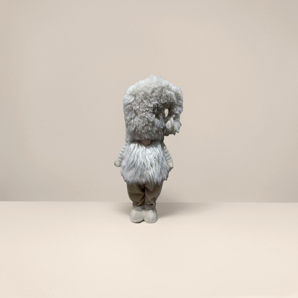 Новогодняя фигурка плюшевая белая оптом из Китая — фотография 4