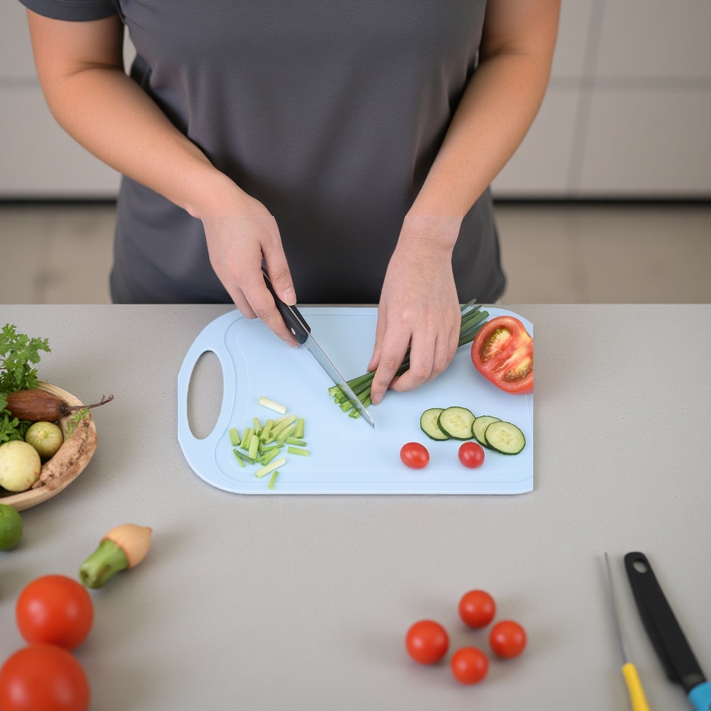 Доска разделочная голубая для кухни оптом из Китая — фотография 4
