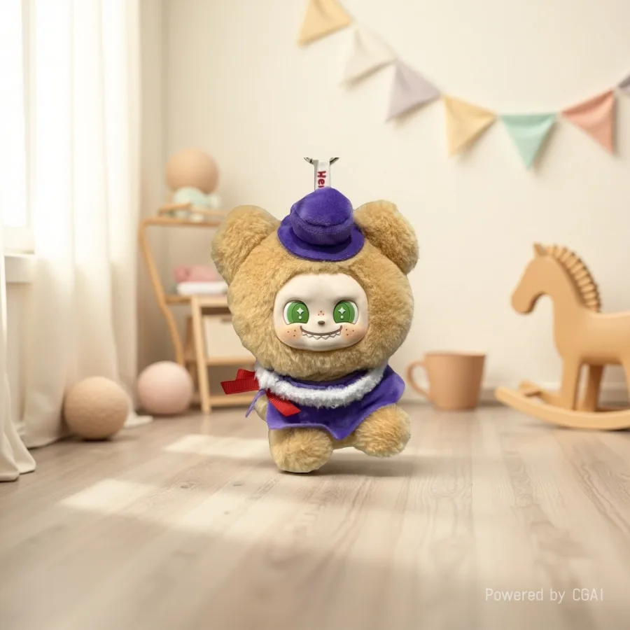 Игрушка мягкая мишка в шапочке оптом из Китая — фотография 2
