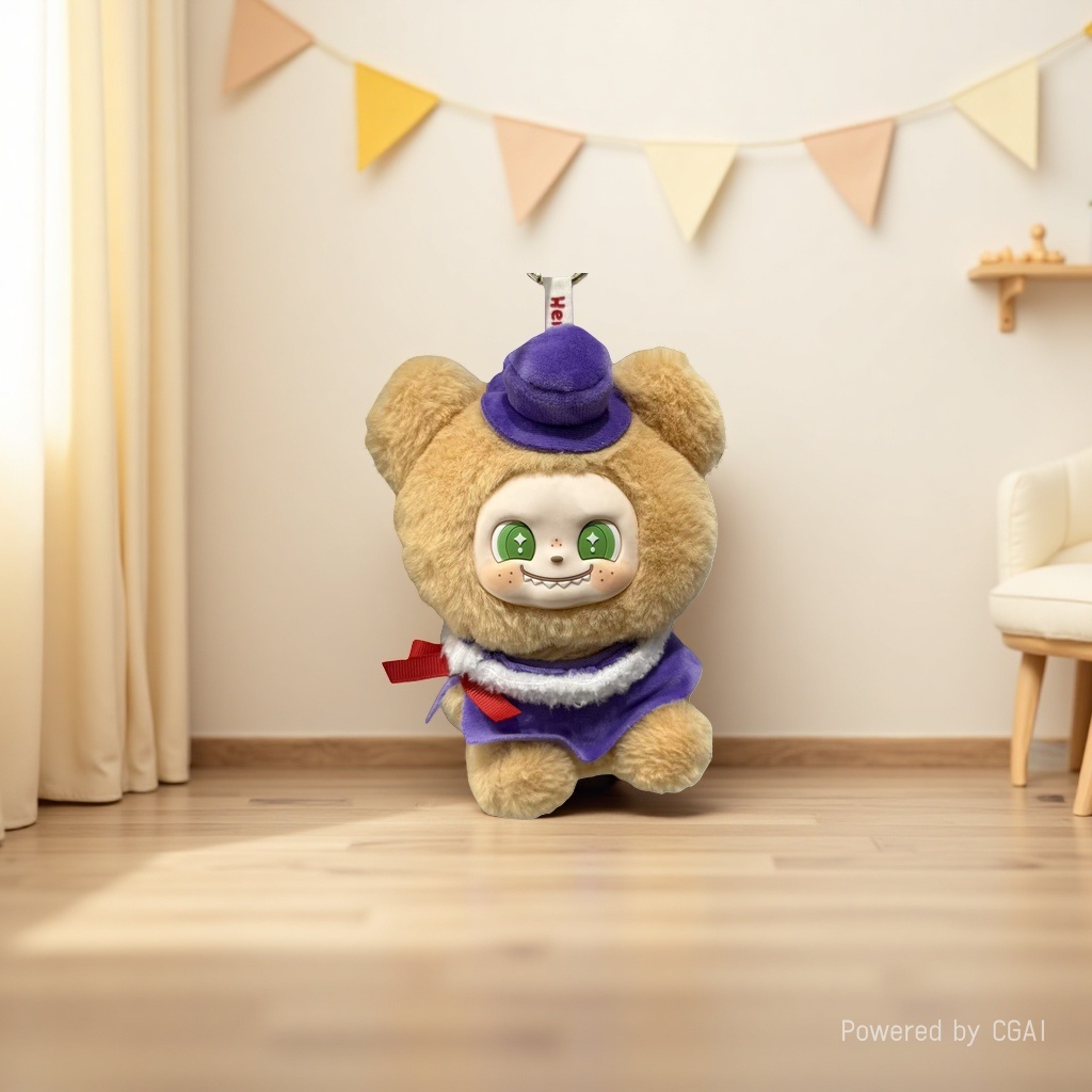 Игрушка мягкая мишка в шапочке оптом из Китая — фотография 3