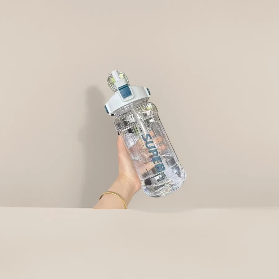 Бутылка спортивная с прозрачной крышкой оптом из Китая — фотография 2