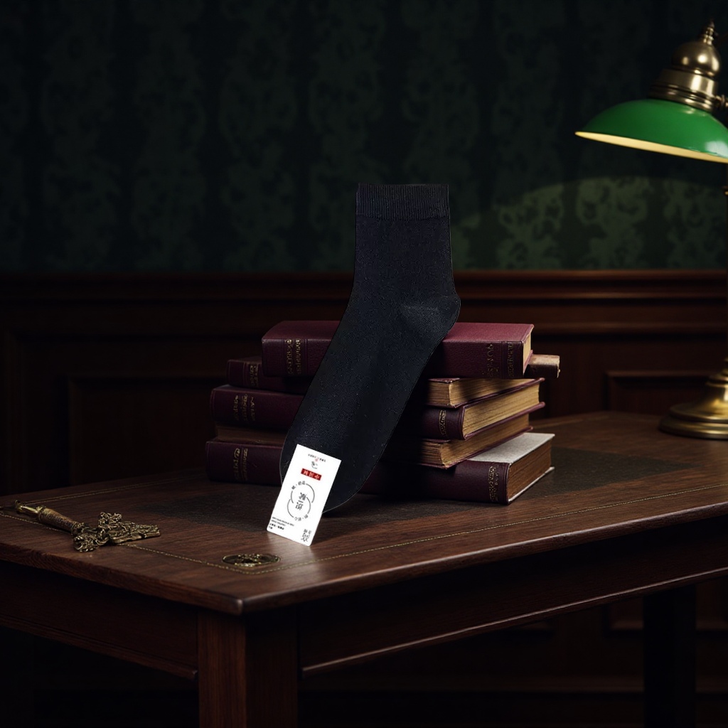 Носки короткие хлопковые чёрные оптом из Китая — фотография 3