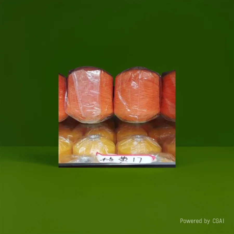 Пряжа синель секционного окрашивания оранжевая оптом из Китая — фотография 2