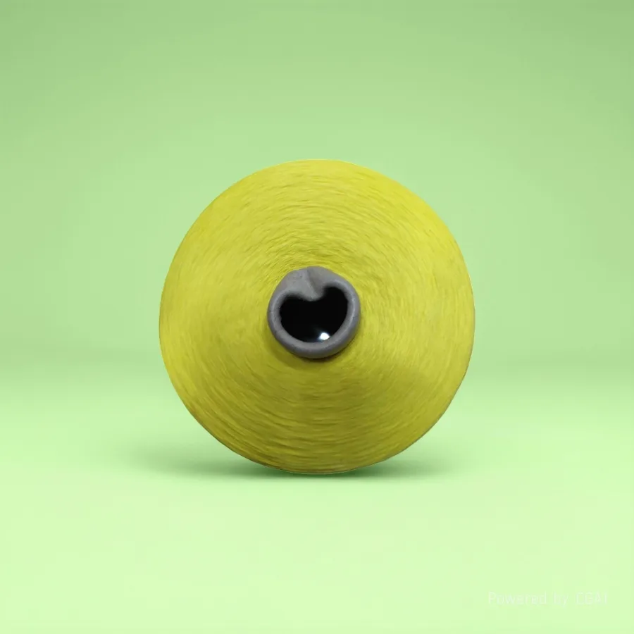 Пряжа нейлоновая в бобине жёлтая оптом из Китая — фотография 2