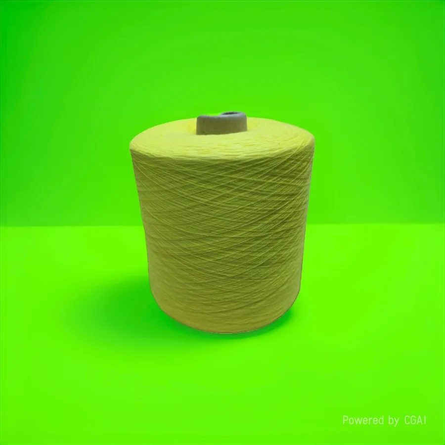 Пряжа для вязания жёлтая с хлопком оптом из Китая — фотография 2