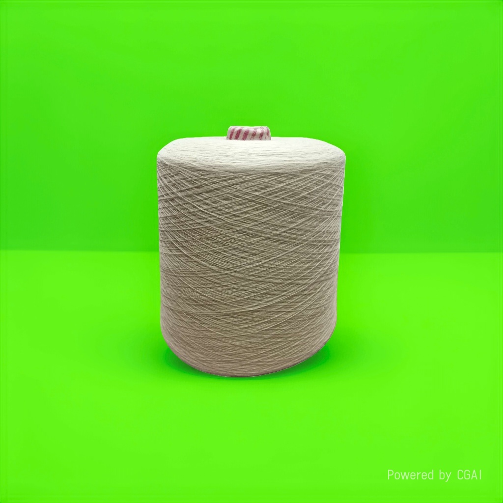 Пряжа хлопок-лён бежевая, 100 г оптом из Китая — фотография 3