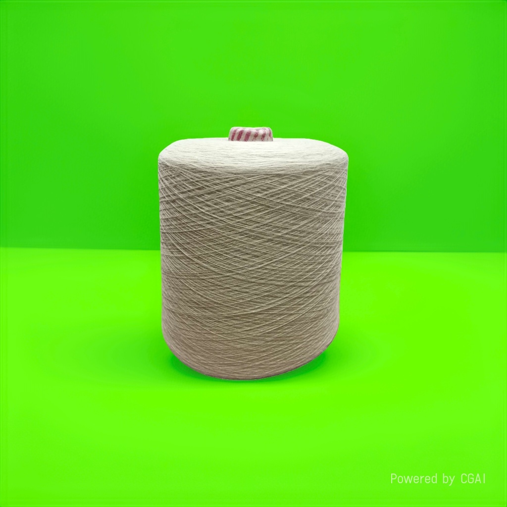 Пряжа хлопок-лён бежевая, 100 г оптом из Китая — фотография 5