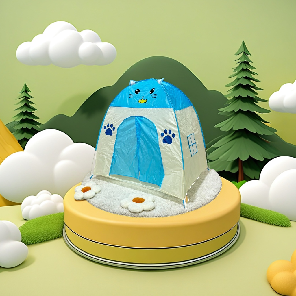 Палатка игровая детская «Котик» оптом из Китая — фотография 3