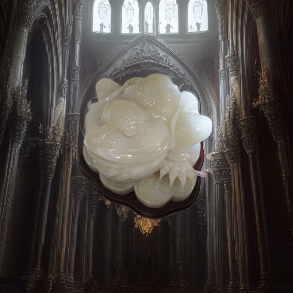 Статуэтка «Жаба» из искусственного камня оптом из Китая — фотография 4