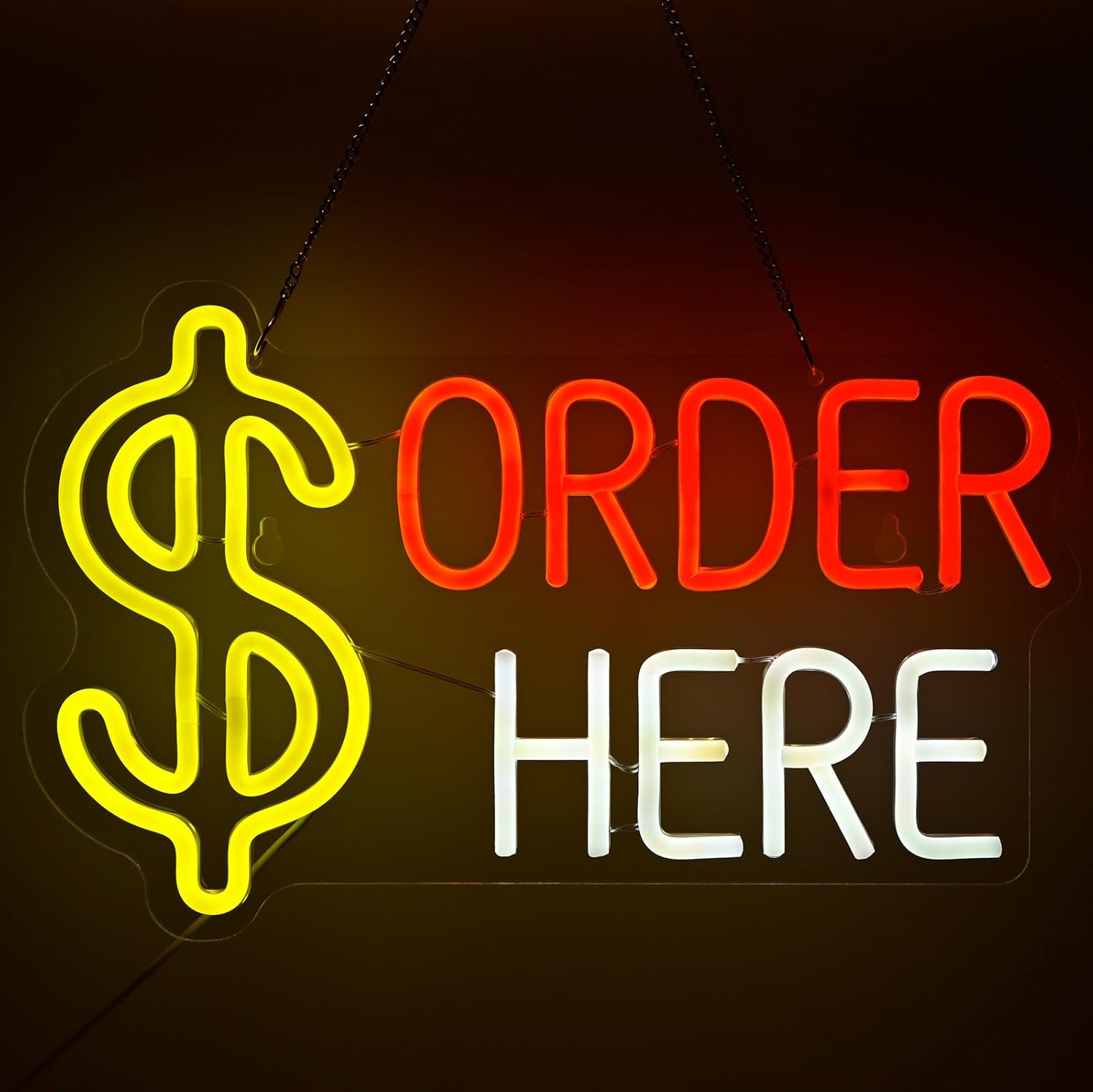 Неоновая вывеска «ORDER HERE» оптом из Китая — фотография 3