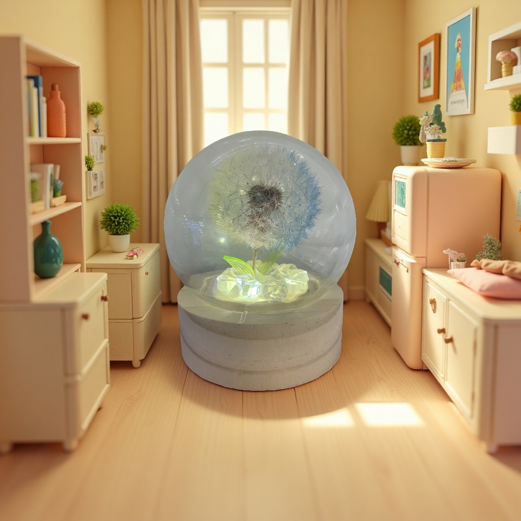 Шар декоративный с одуванчиками и подсветкой оптом из Китая — фотография 5