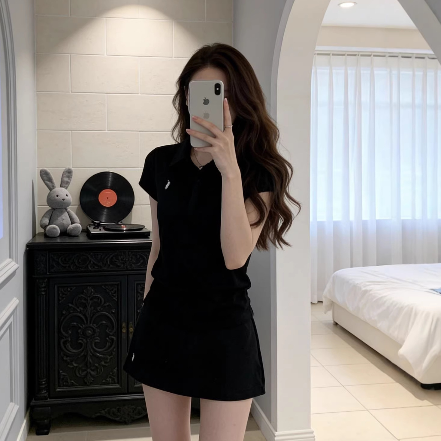 Платье-поло трикотажное оптом из Китая — фотография 5