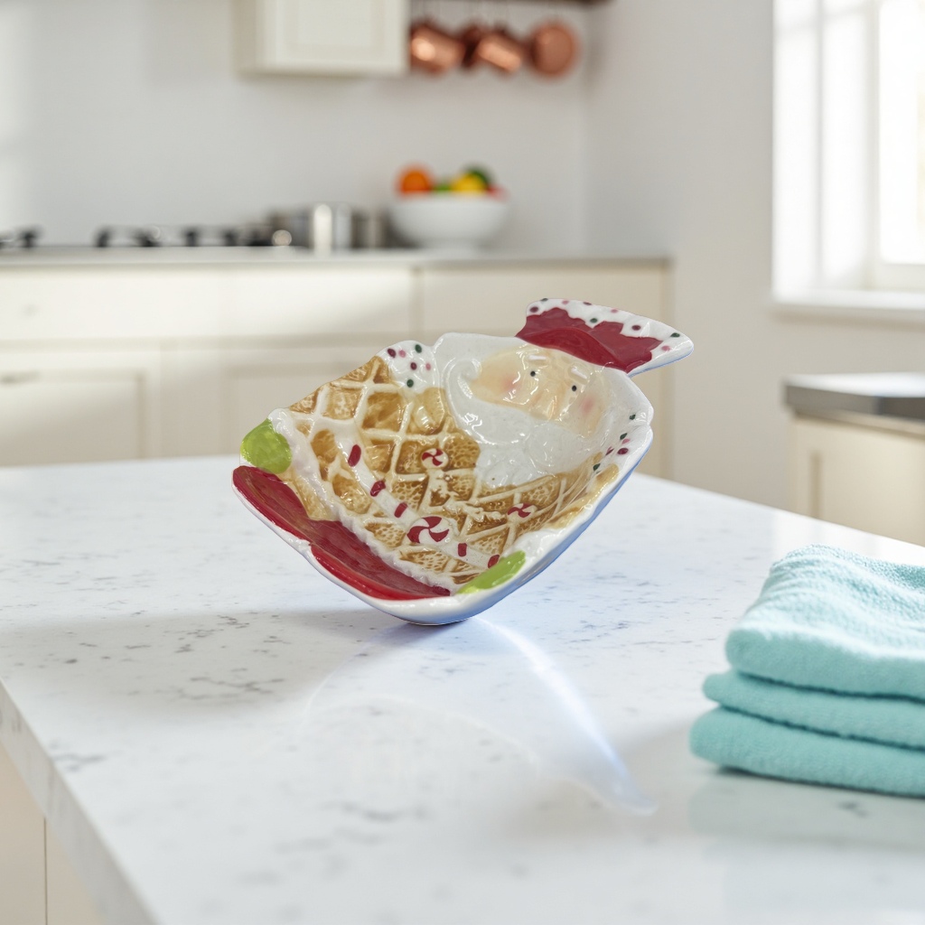 Пиала керамическая новогодняя «Дед Мороз» оптом из Китая — фотография 4