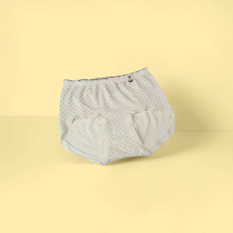 Трусы женские из модала в горошек, белые оптом из Китая — фотография 2