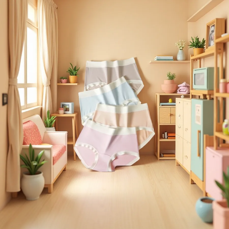 Трусы женские из модала с хлопком, ассорти цветов оптом из Китая — фотография 2