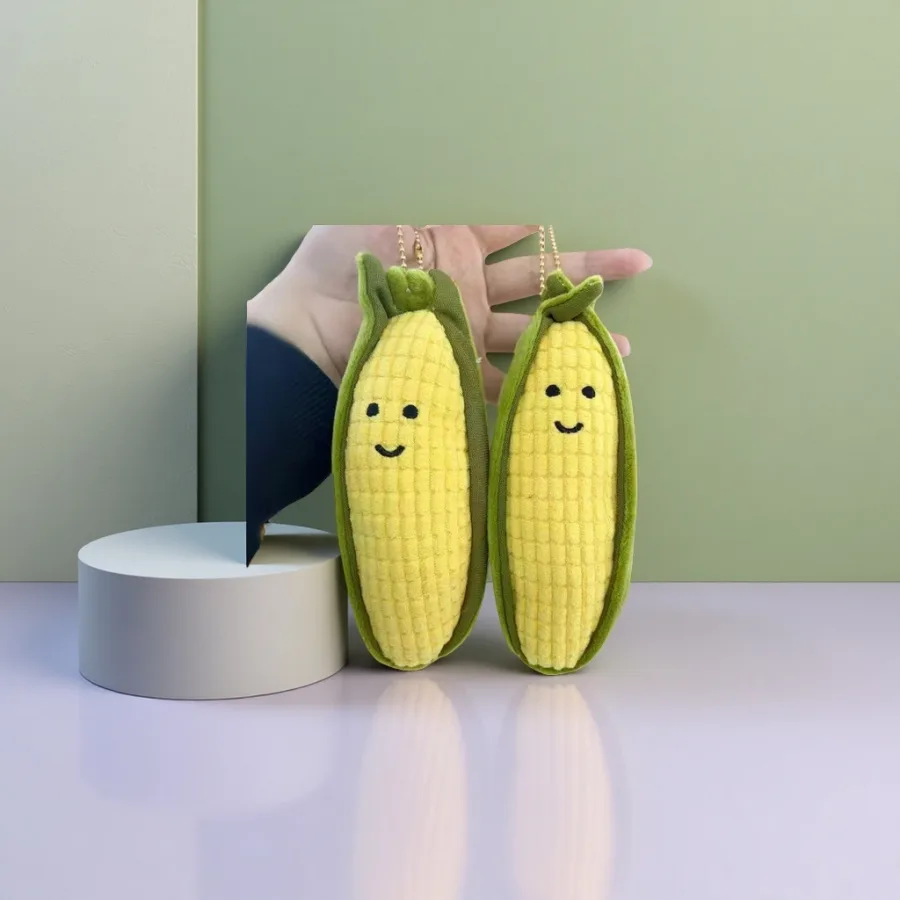 Мягкая игрушка-подушка «Кукуруза» жёлтая оптом из Китая — фотография 2