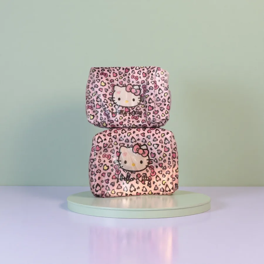 Косметичка Hello Kitty с леопардовым принтом оптом из Китая — фотография 2