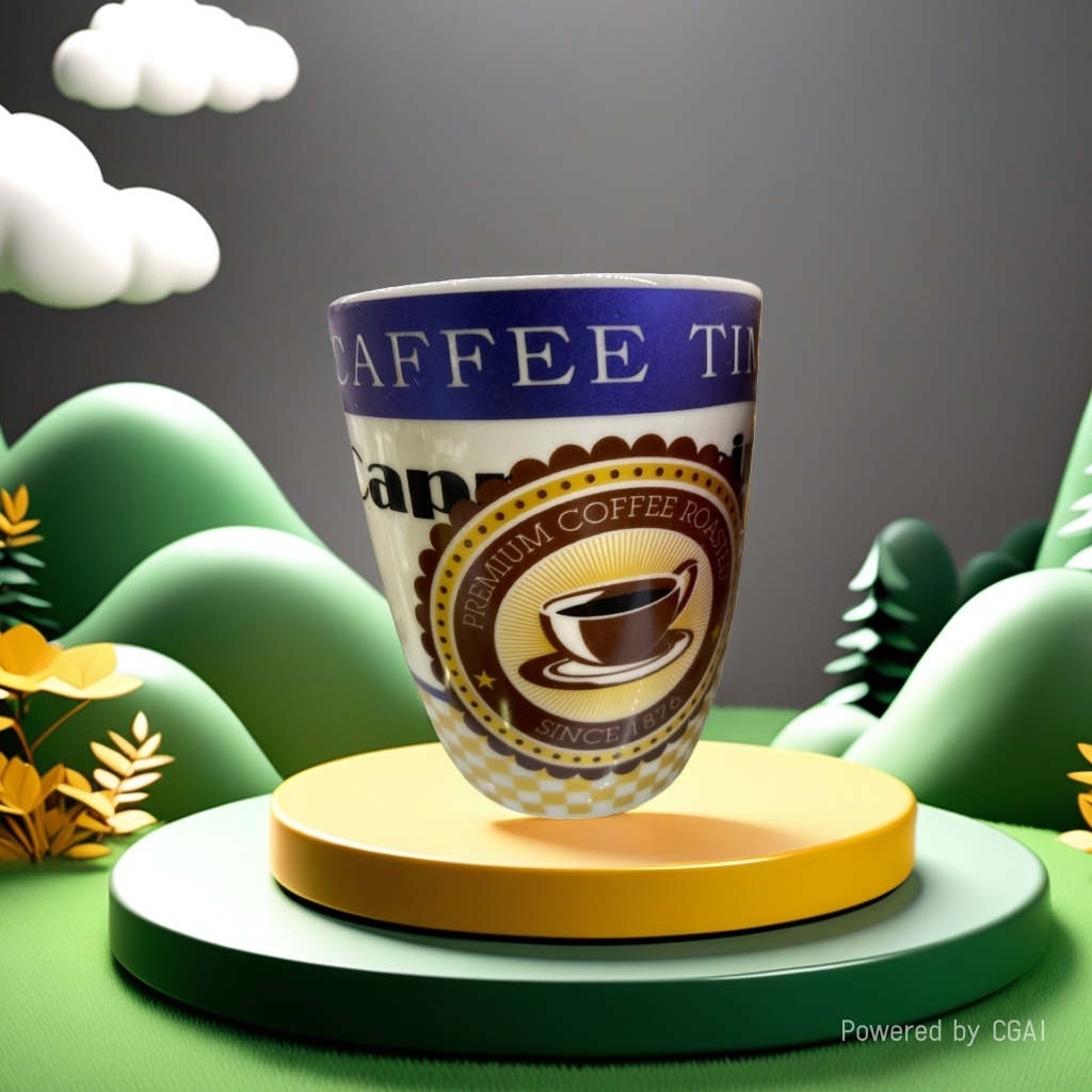 Чашка кофейная керамическая с рельефом оптом из Китая — фотография 4