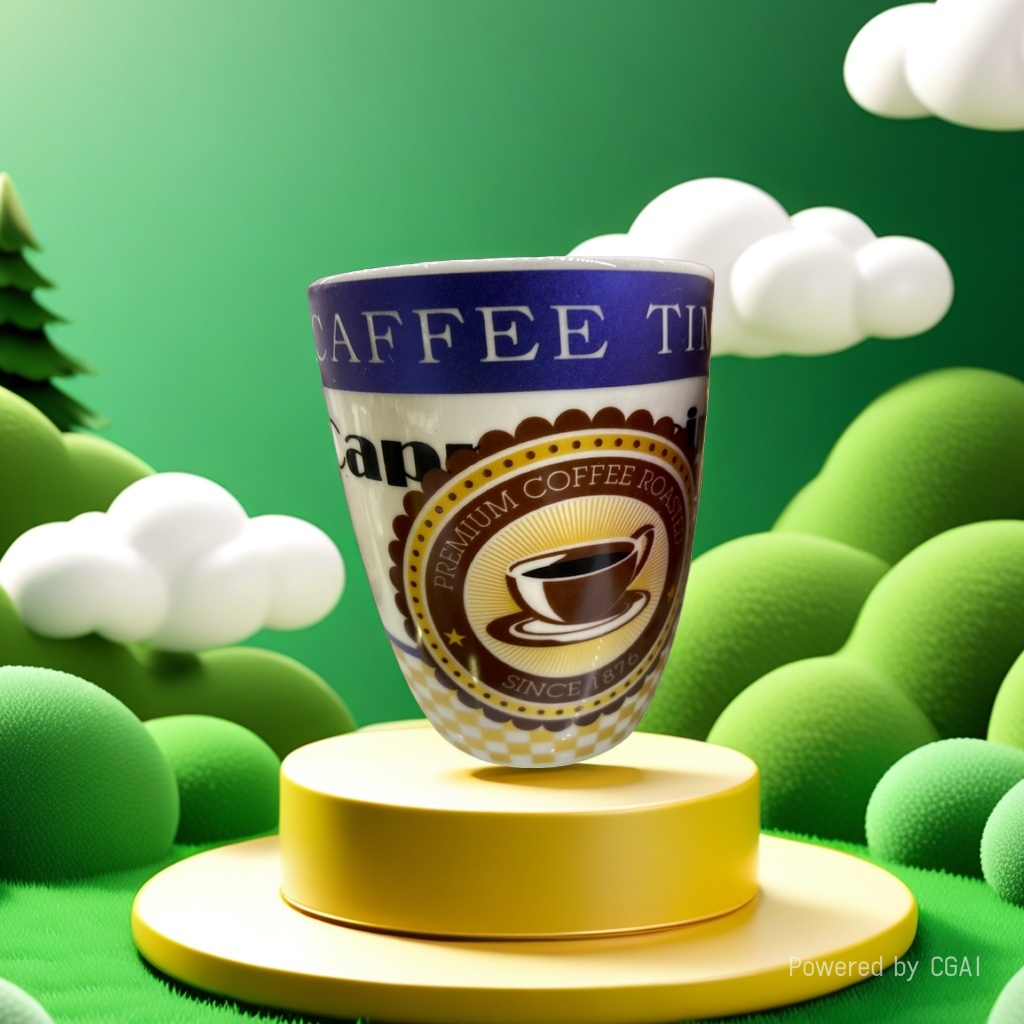 Чашка кофейная керамическая с рельефом оптом из Китая — фотография 5