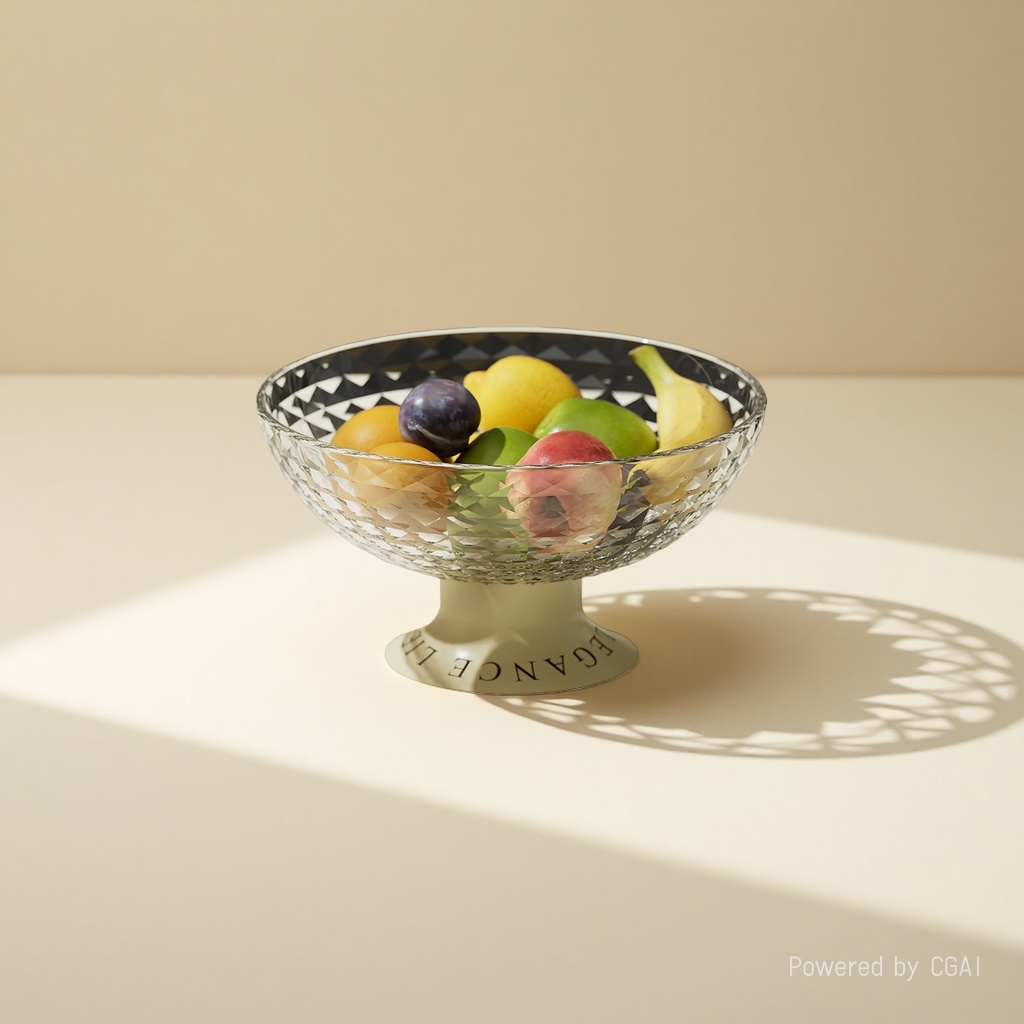 Тарелка для фруктов стеклянная с вилочками оптом из Китая — фотография 5