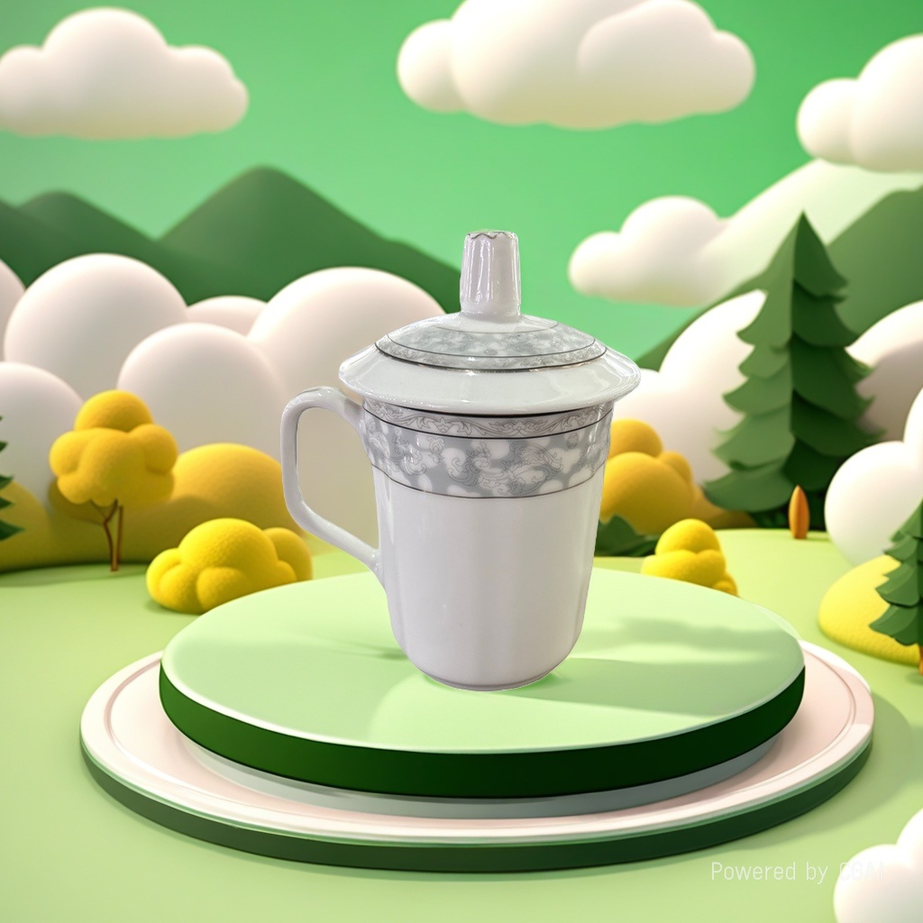 Кружка керамическая с крышкой оптом из Китая — фотография 3