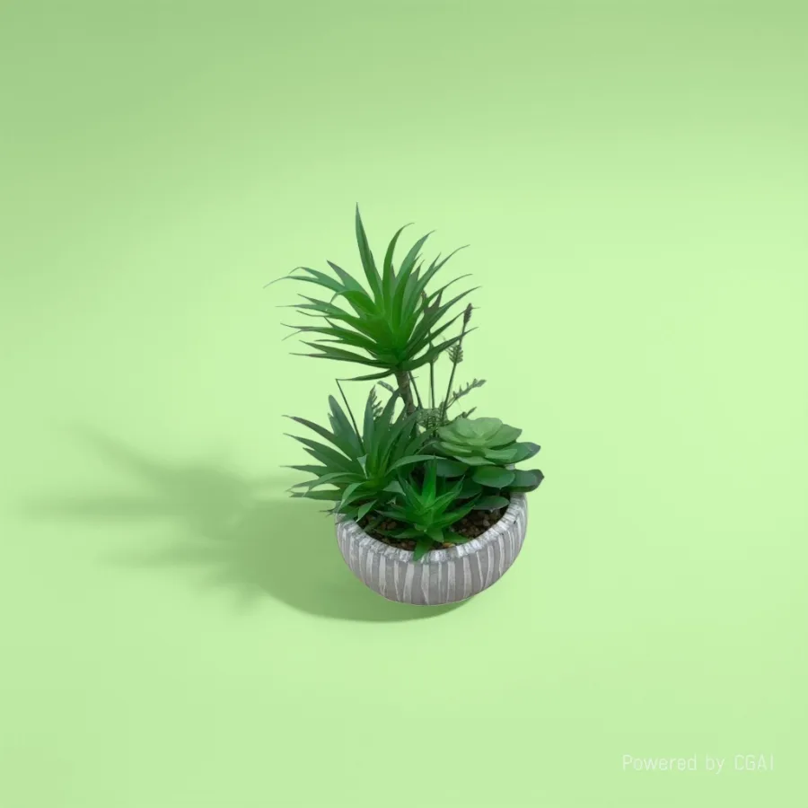 Суккулент искусственный в горшке оптом из Китая — фотография 2