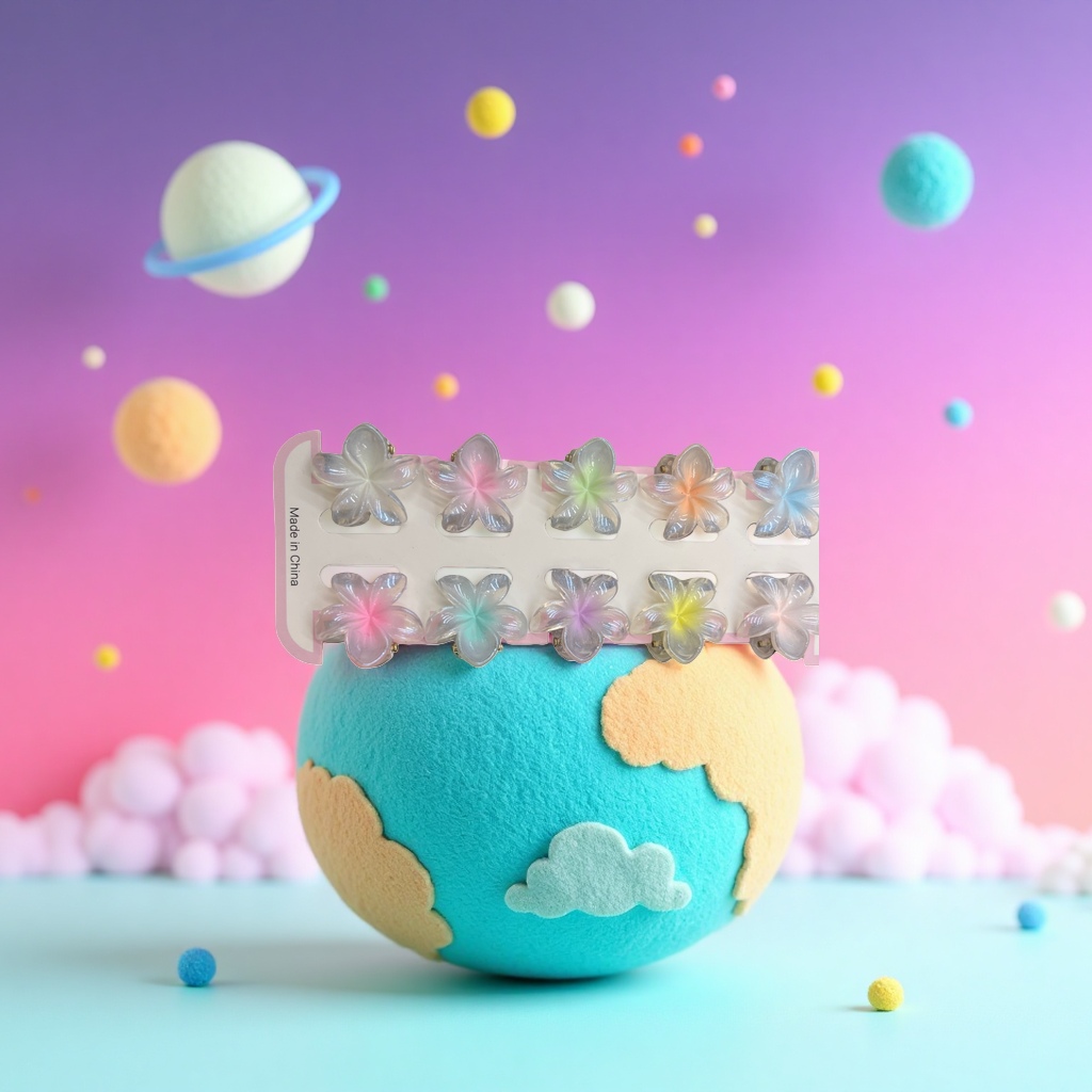 Заколки-цветы в корейском стиле оптом из Китая — фотография 3
