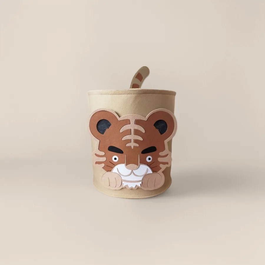 Корзина для хранения «Тигр» коричневая складная оптом из Китая — фотография 2