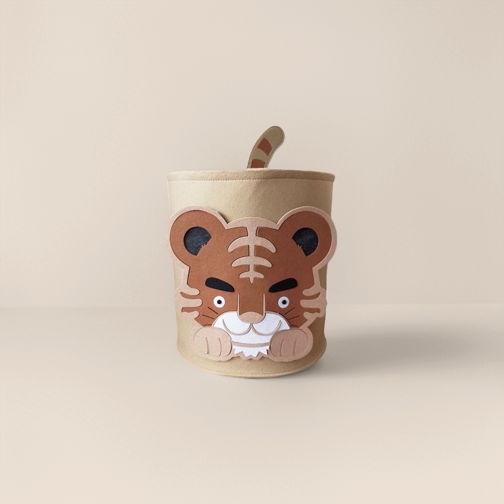 Корзина для хранения «Тигр» коричневая складная оптом из Китая — фотография 5
