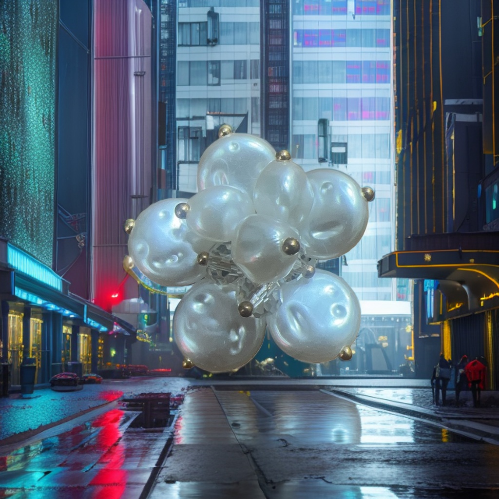 Комплект серьги и колье с белыми жемчужинами оптом из Китая — фотография 4