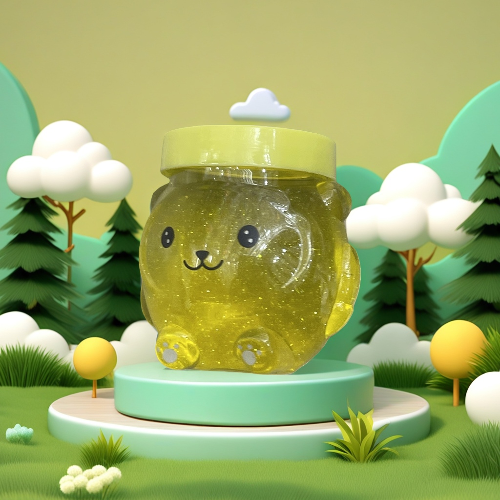 Фигурка мишка прозрачная жёлтая оптом из Китая — фотография 5
