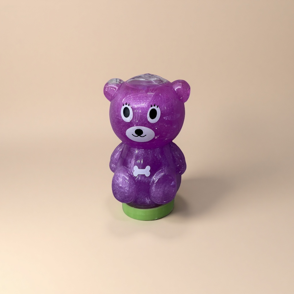 Мягкая игрушка «Мишка» фиолетовая с блёстками оптом из Китая — фотография 4