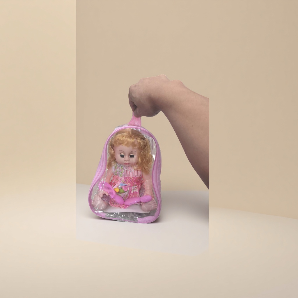 Кукла плюшевая в прозрачной сумке оптом из Китая — фотография 4
